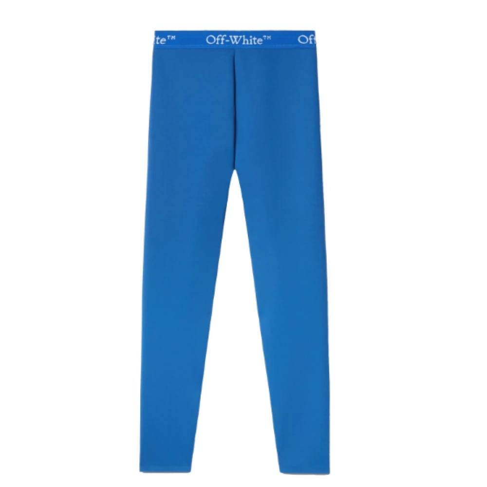 Off White Blauwe Casual Broek Blue Dames