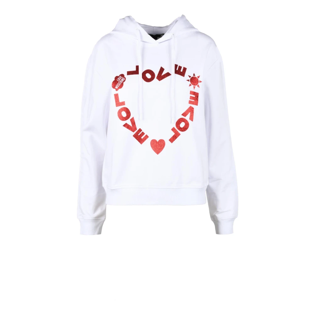 Love Moschino Katoen Spandex Sweater White Dames