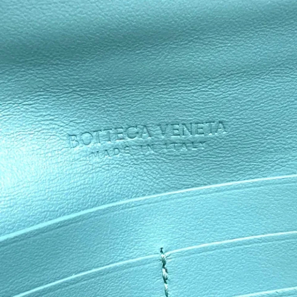 Bottega Veneta Vintage Pre-owned Leather wallets Blue Dames