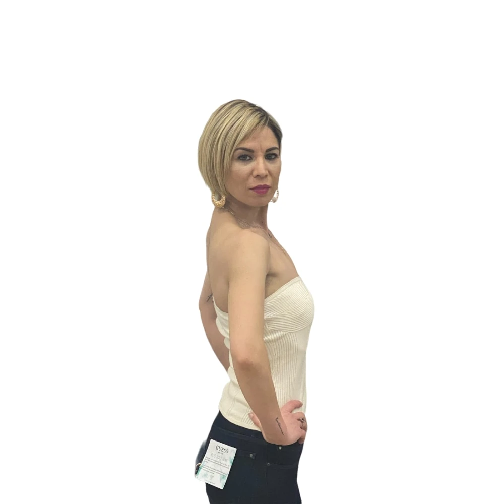 Guess Mouwloze Top Beige Dames