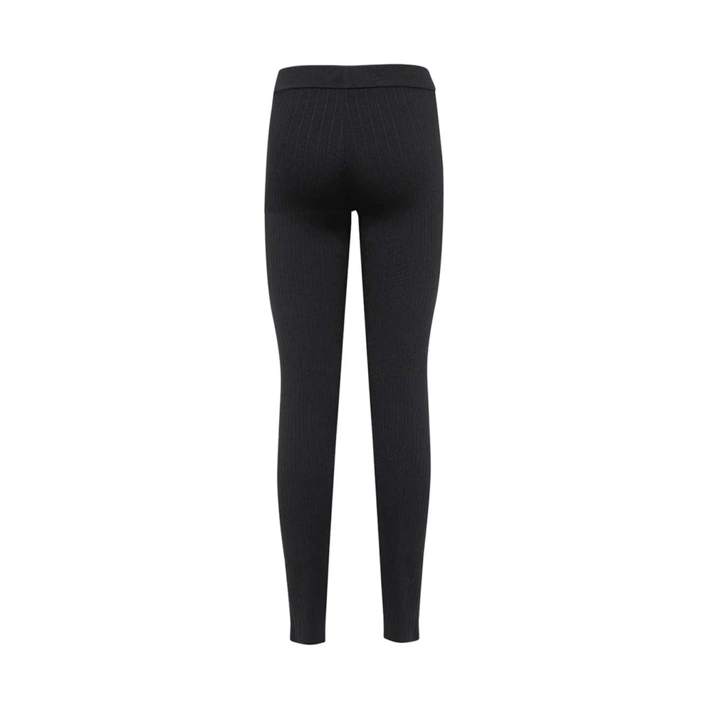 Tom Ford Geribbelde zijde-mix leggings met uitsnijddetails Black Dames
