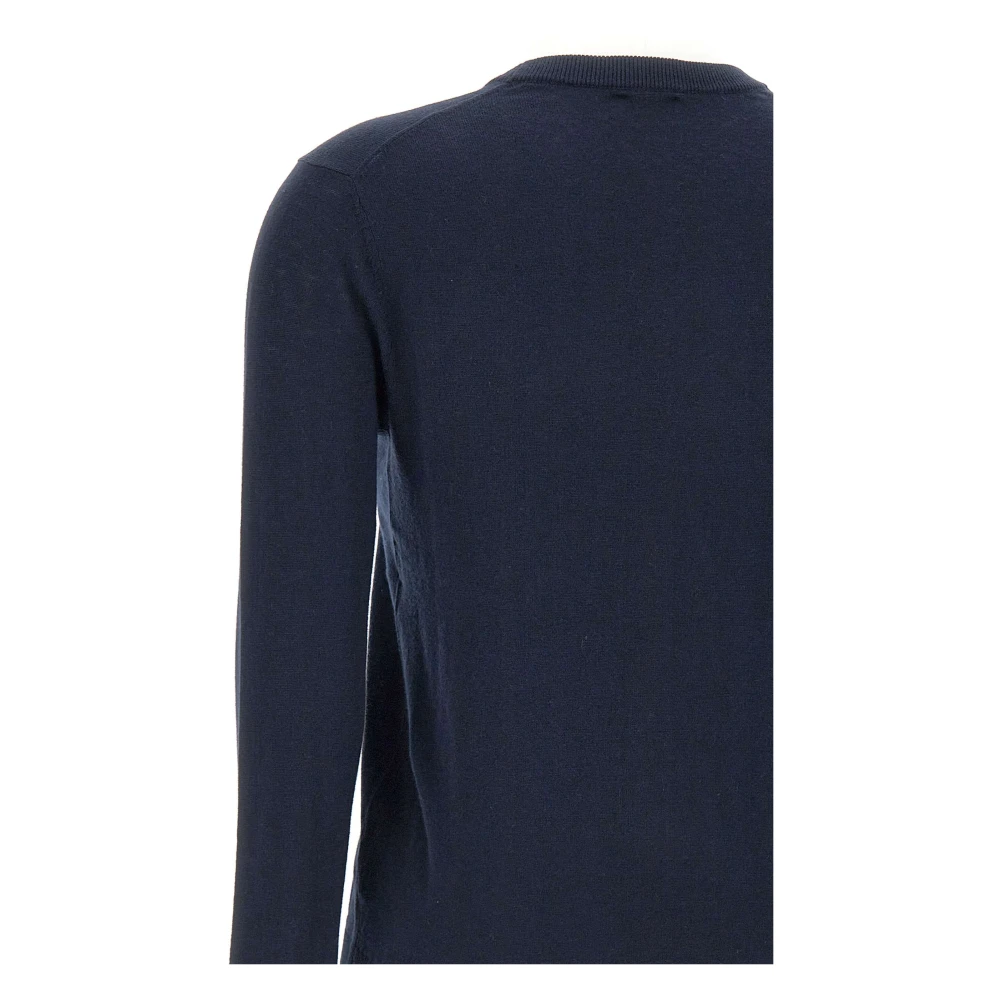 Sun68 Navy Blue Wol Katoen Trui Blue Dames