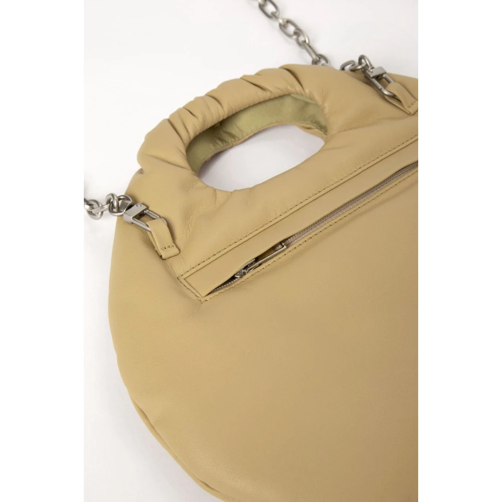 LOW Classic Unieke Egg Bag met Afneembare Ketting Beige Dames