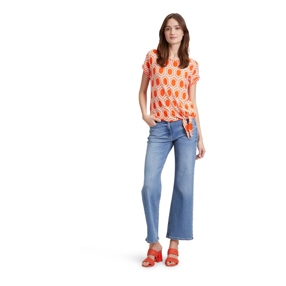Betty Barclay Casual Shirt met Strik Blue Dames