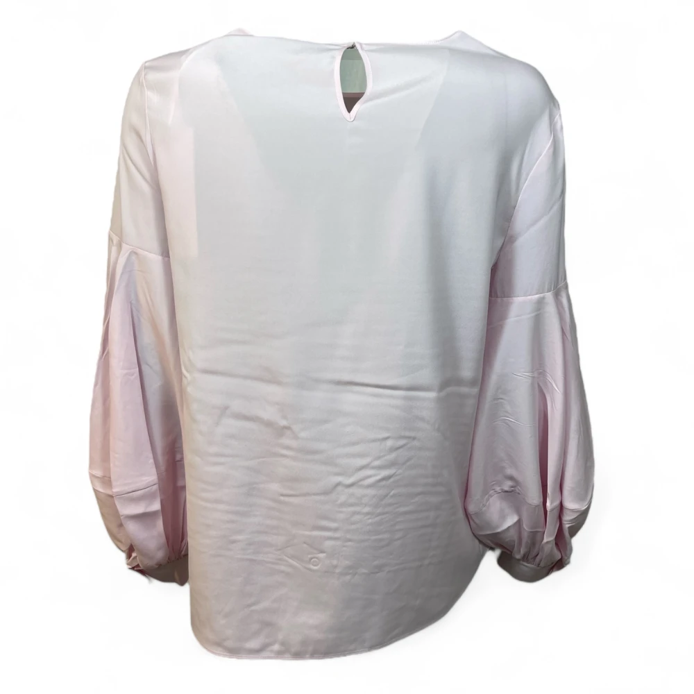 Herzen's Angelegenheit Zijden blouse met pofmouw Pink Dames