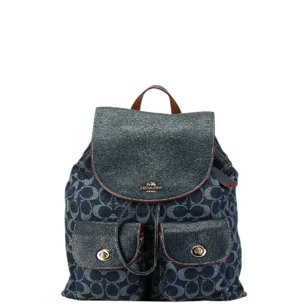Coach Pre-owned Canvas backpacks Blue Dames