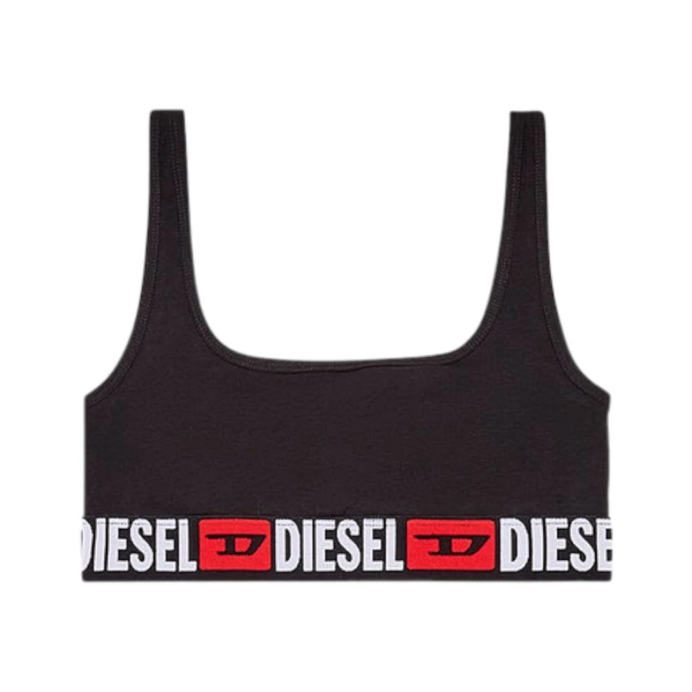 Diesel Women's Black Sports Bras, S, Stylish Bra For