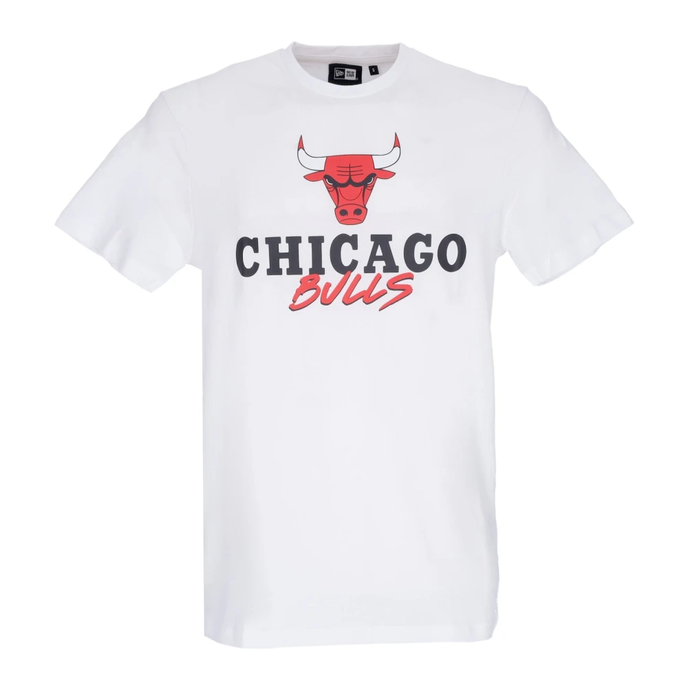 New Era Men's White T-Shirts, 2XL, Chicago Bulls Script Tee /Red