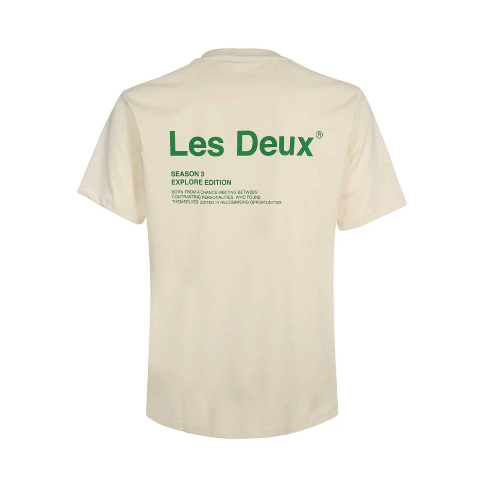 Les Deux Brody Crew-Neck T-Shirt met Achterprint White Heren