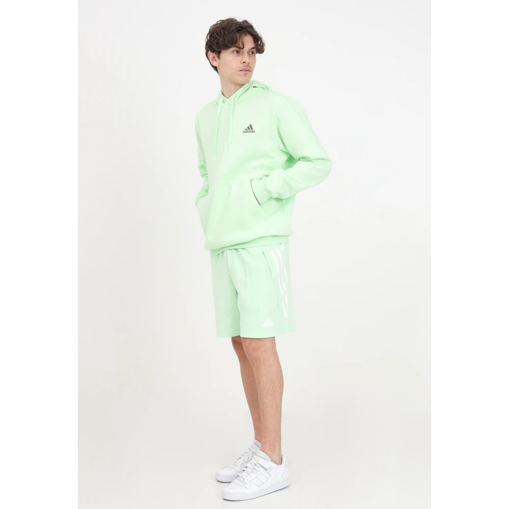 Adidas Groene Performance Shorts met wit logo patch Green Heren