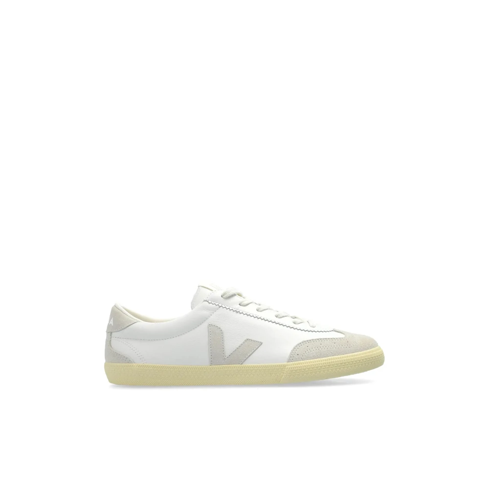 Veja Grijze Canvas Sneaker met Leren Details Heren Schoenen Wit