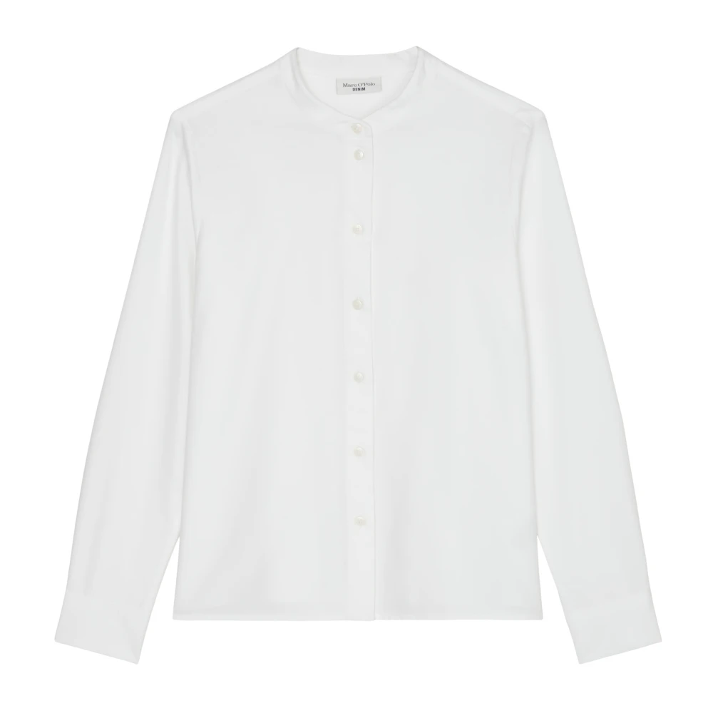 Marc O'Polo Reguliere blouse met plooidetail White Dames