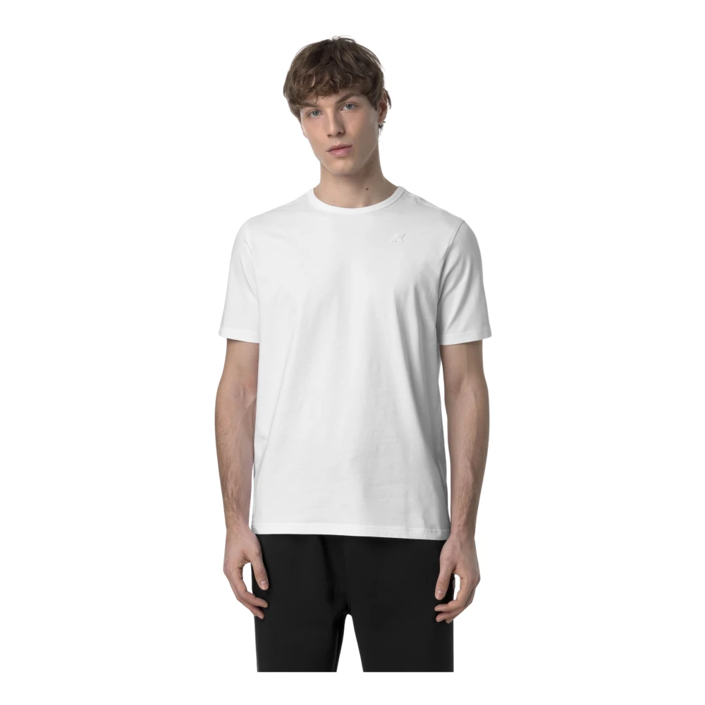 K-Way Men's White T-Shirts, 2XL, Adame Light Stretch Jersey