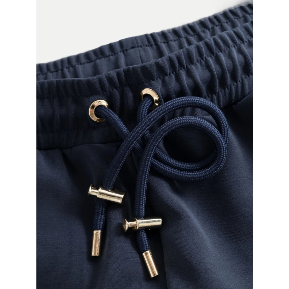 Joop! Donkerblauwe sportieve stijl broek met verstelbare taille Blue Dames