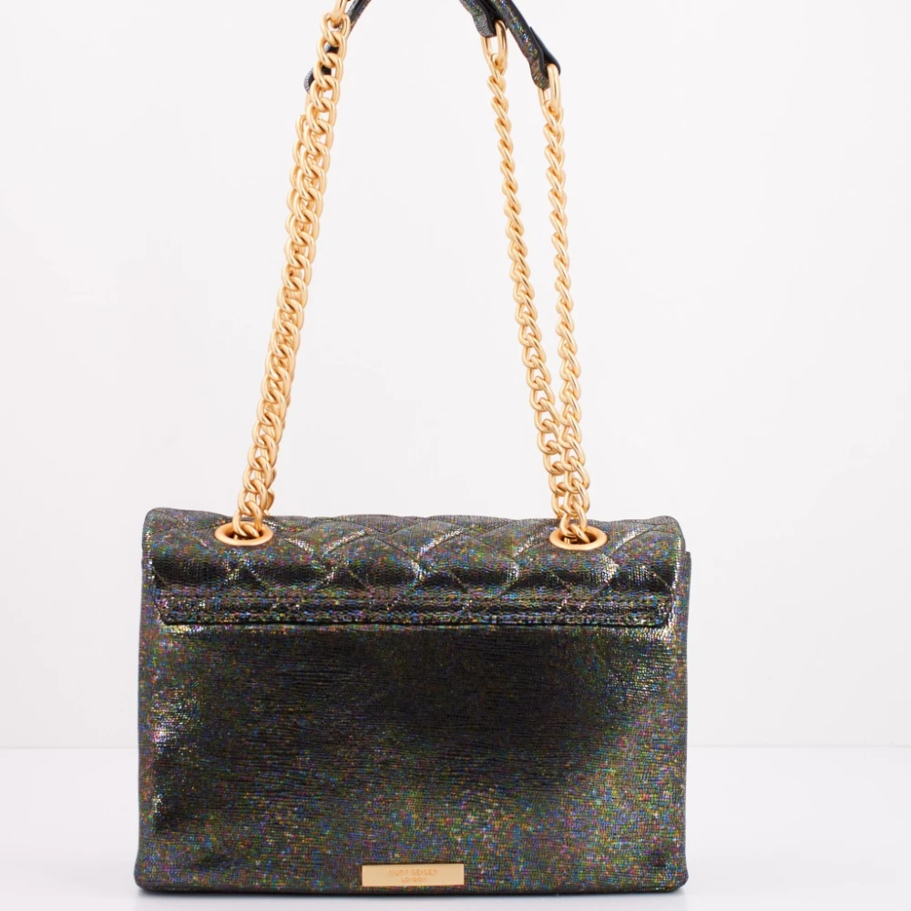 Kurt Geiger Leren schoudertas Kensington stijl Black Dames