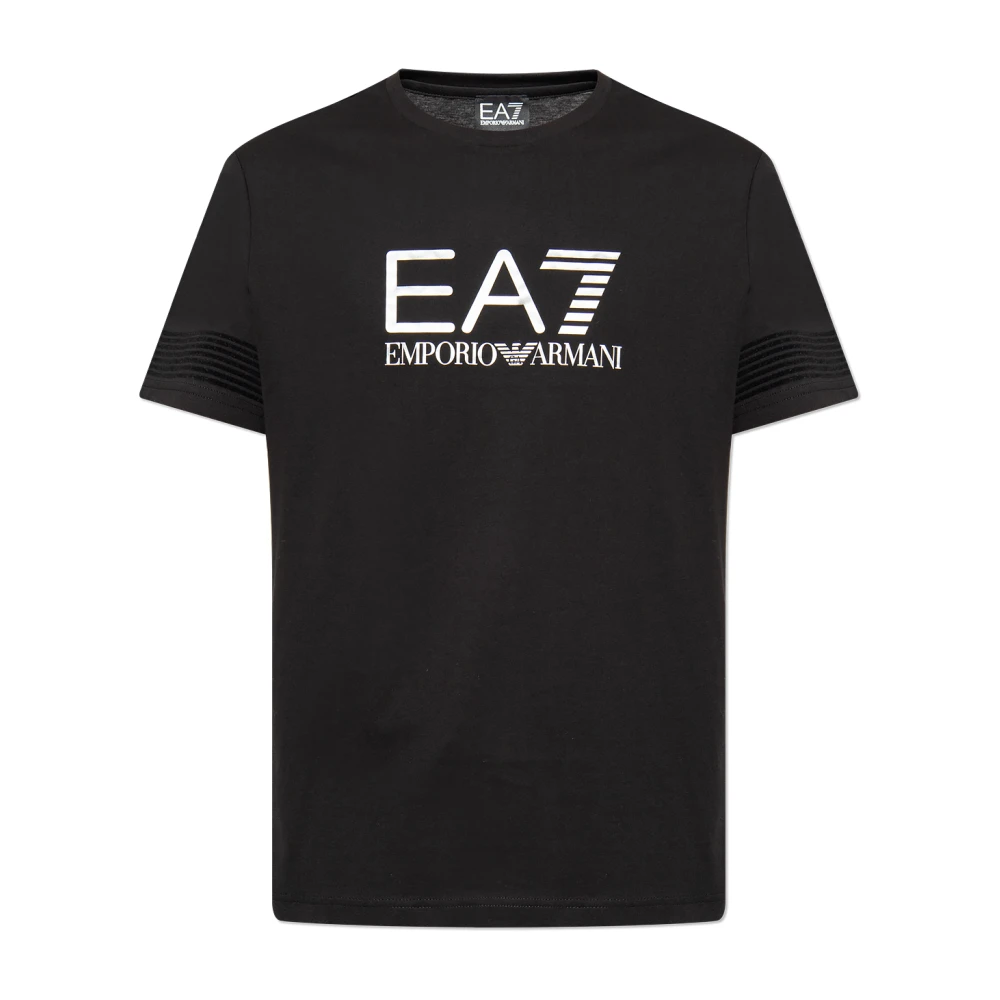 Emporio Armani EA7 T-shirt met logo Black Heren