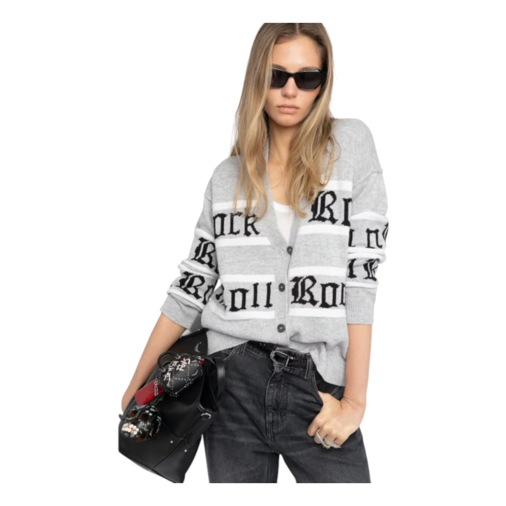 Zadig & Voltaire Women's Gray Cardigans, Xs, Mirkaz Cardigan