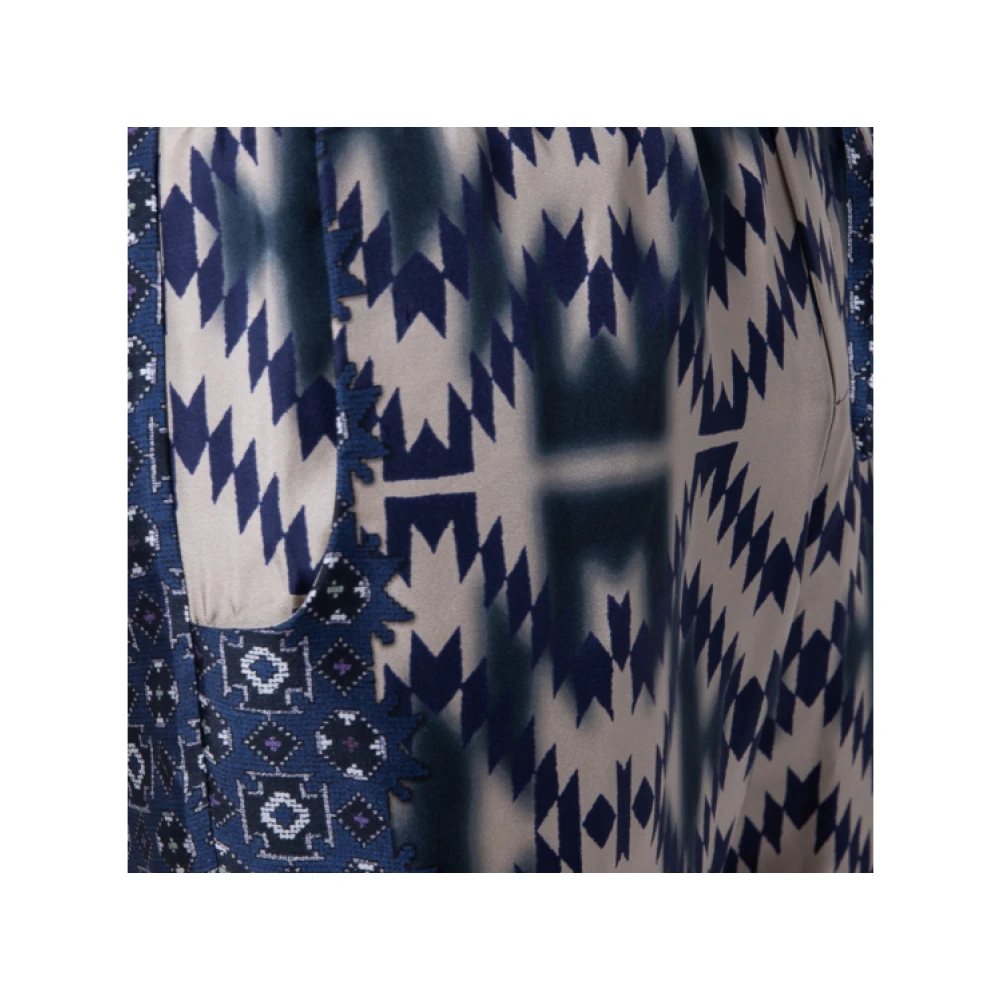 Pierre-Louis Mascia Geometrische wijde broek in blauw Multicolor Dames