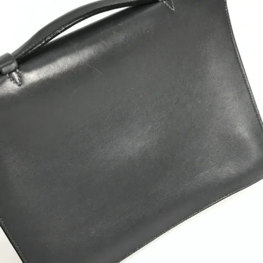 Hermès Vintage Pre-owned Leather briefcases Black Heren