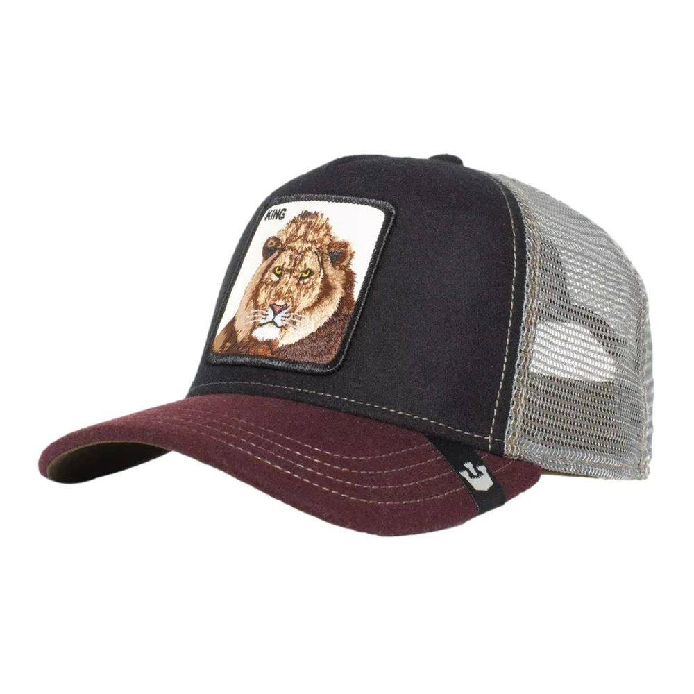 Goorin Bros Zwarte Corduroy Lion Circwool Trucker Cap Multicolor Heren