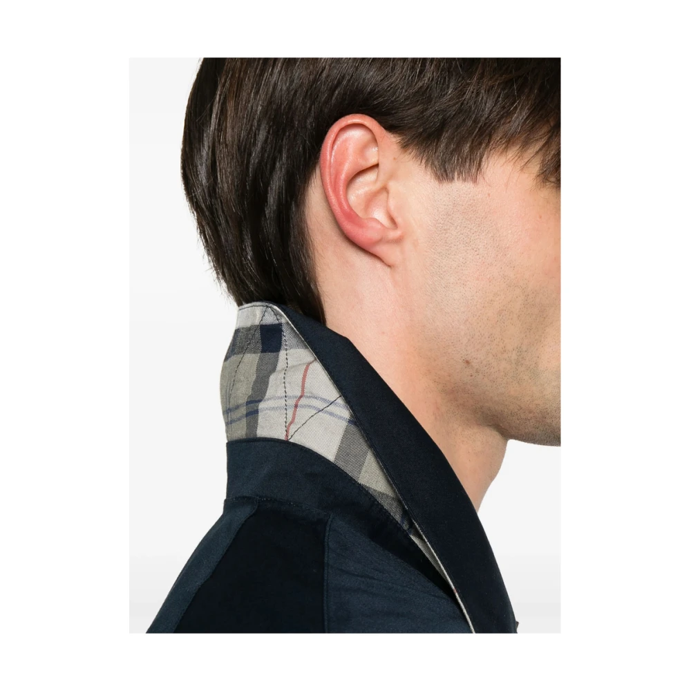 Barbour Navy Blue Buitenkleding met Lange Mouwen Blue Heren
