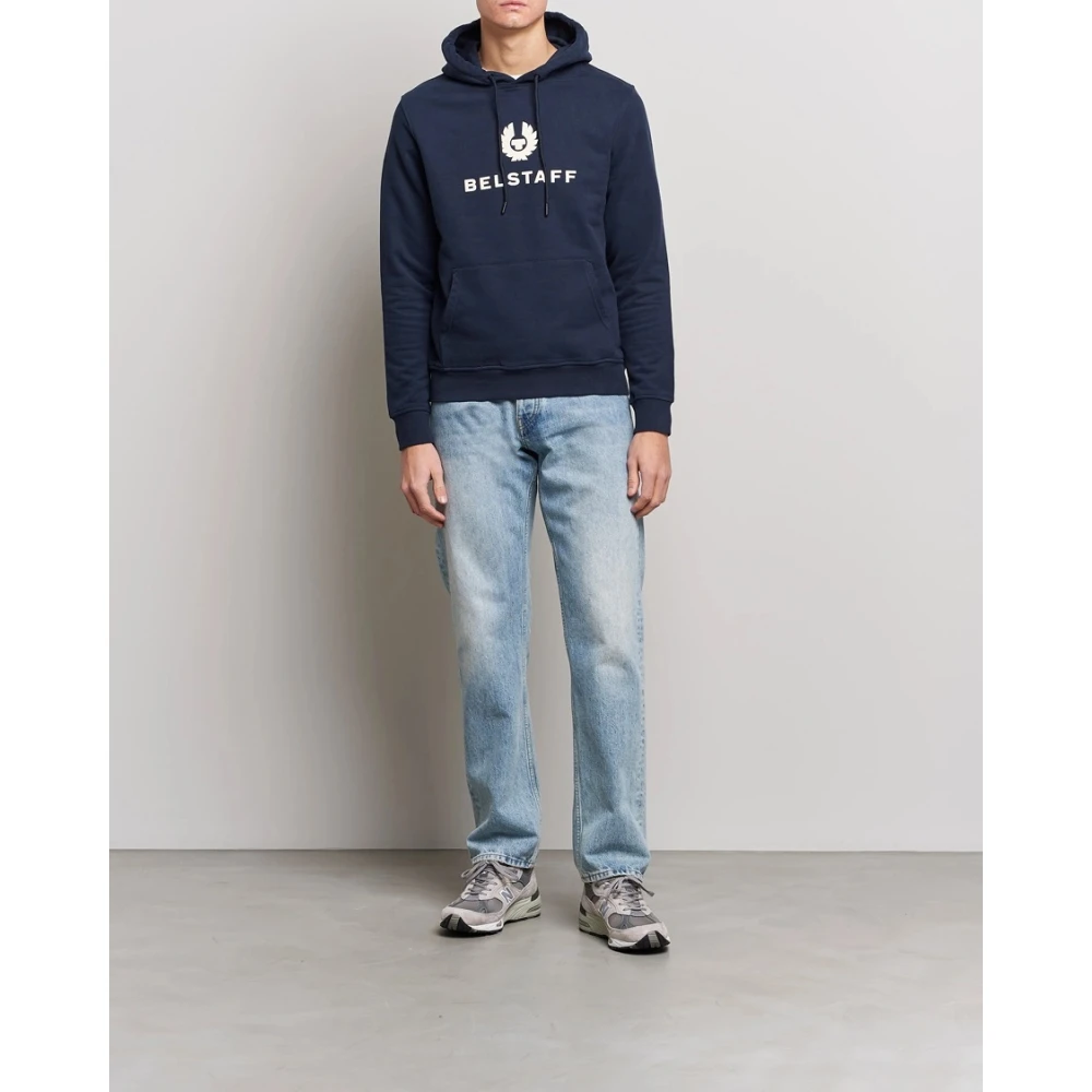 Belstaff Signature Hoodie Dark Ink Blue Heren