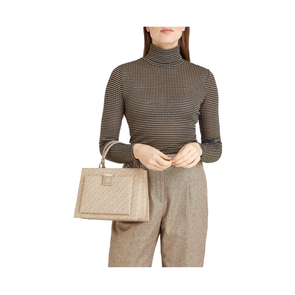 Tommy Hilfiger Beige Mini Tote Tas Beige Dames
