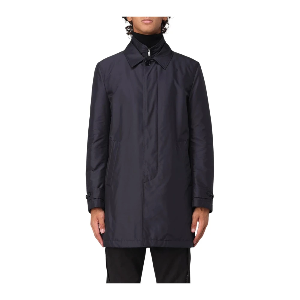 Fay Men's Blue Classic Trench Coat