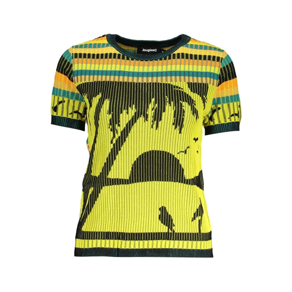 Desigual Vrouw Multicolor Gele Viscose Dames Trui