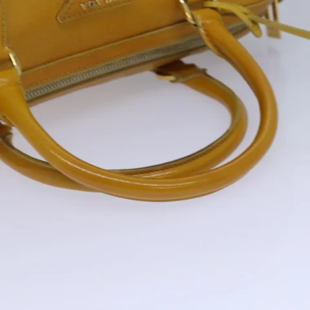 Prada Vintage Pre-owned Leather prada-bags Yellow Dames