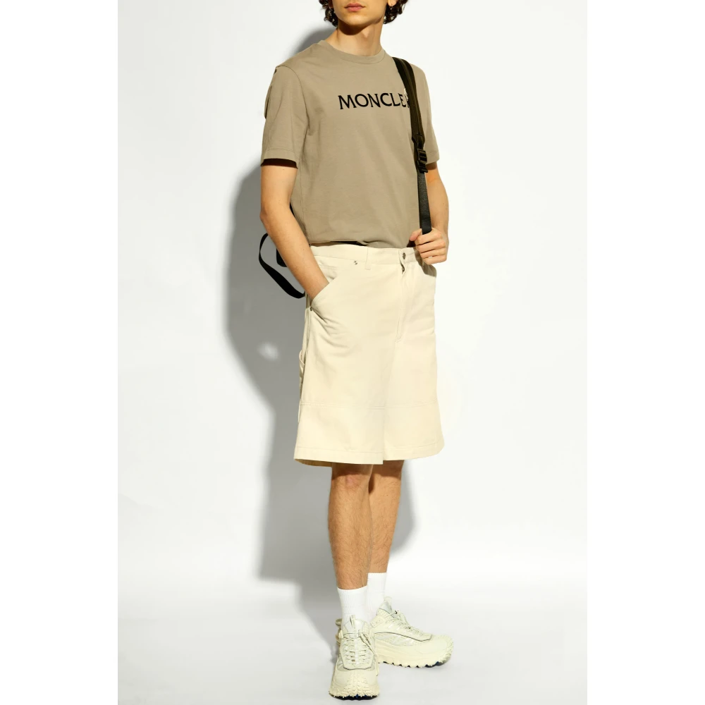 Moncler Denim shorts Beige Heren