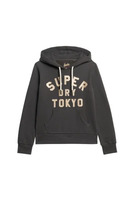 Glitter Grafiskt Logotyp Hoodie