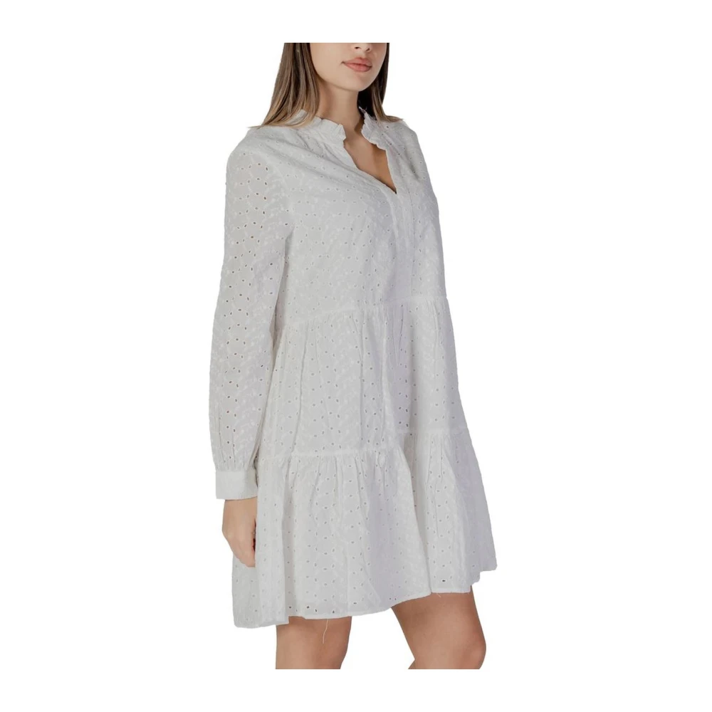 b.Young Witte Katoenen Jurk Dames Lente Zomer Collectie White Dames