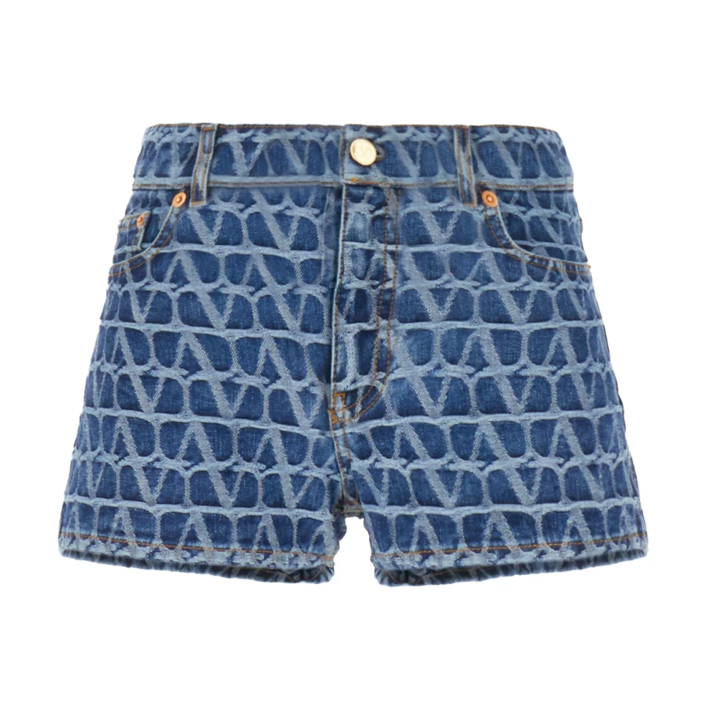 Valentino Garavani Women's Blue Denim Shorts, W25, Denim Shorts