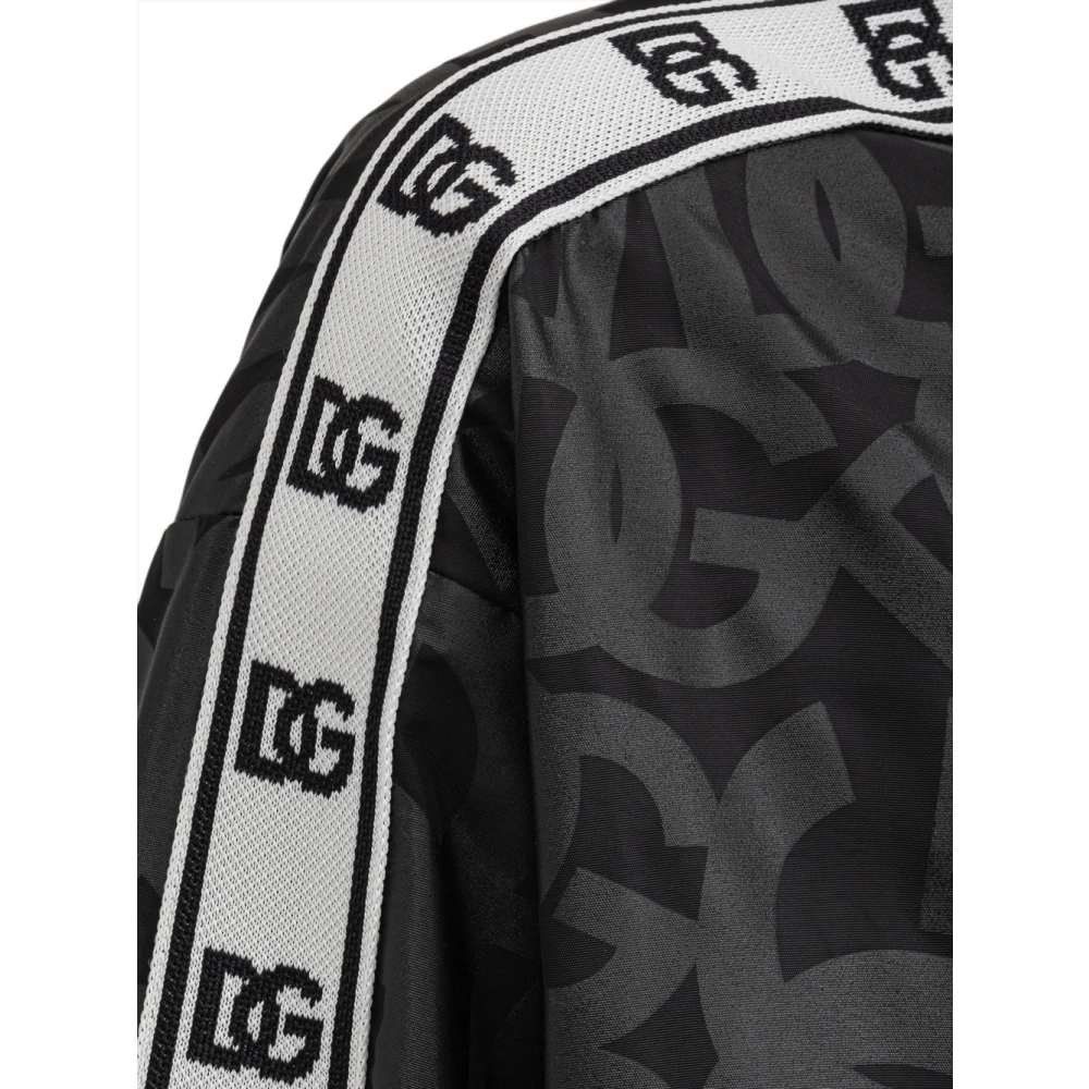 Dolce & Gabbana Oversized Winddichte Jas met Logo Black Heren