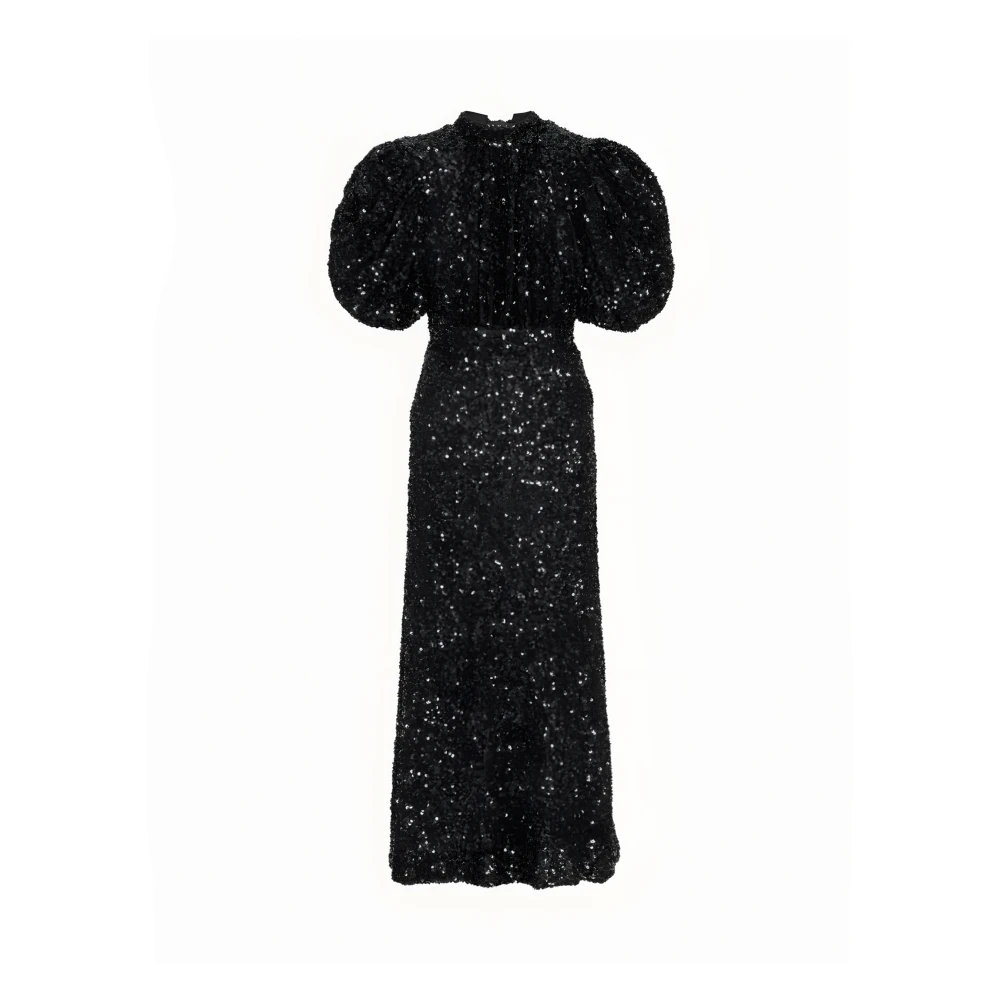Rotate Birger Christensen Jurk met glinsterende pailletten Black Dames