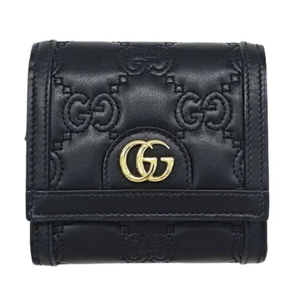 Gucci Vintage Pre-owned Leather wallets Black Unisex