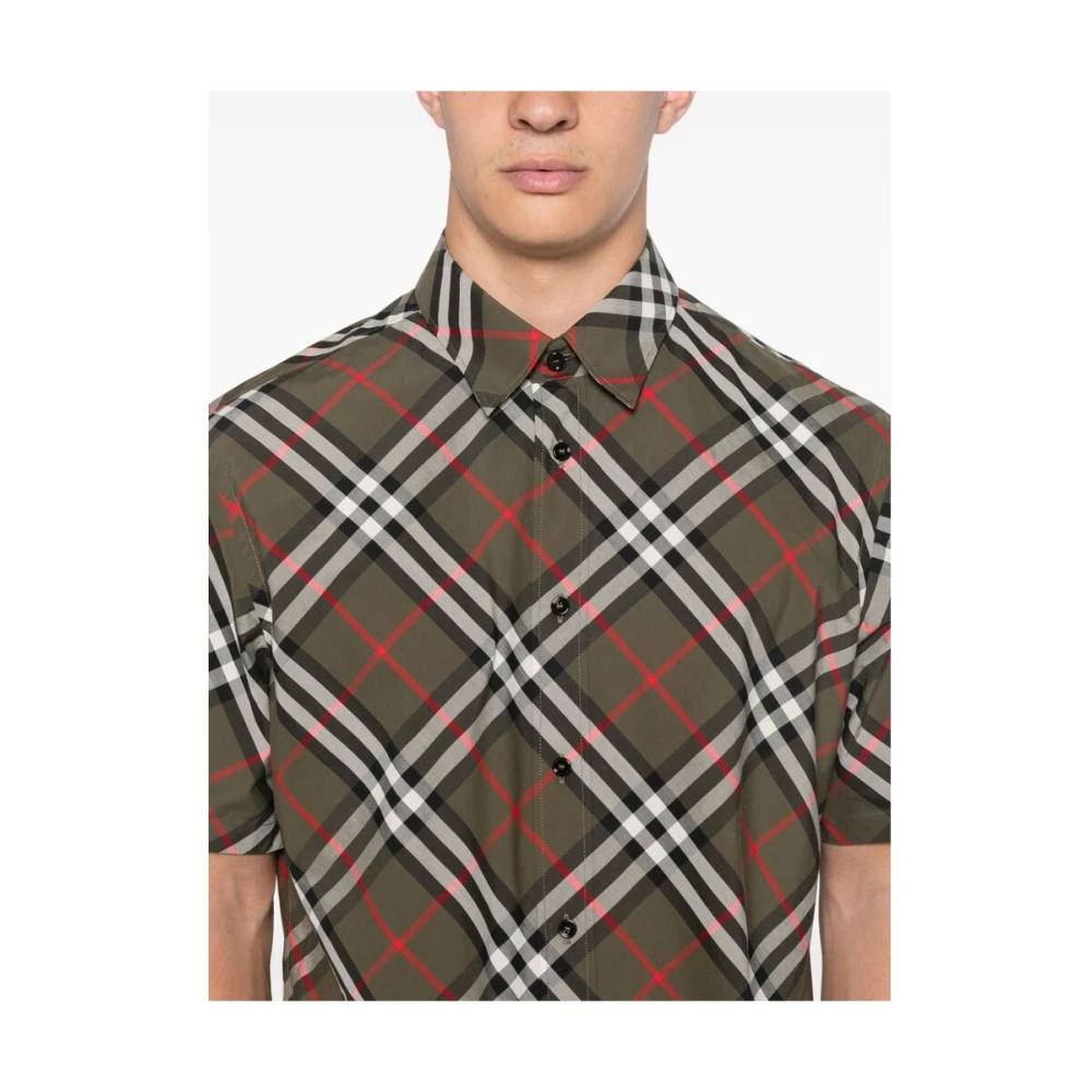 Burberry Geruite korte mouwen overhemd Multicolor Heren