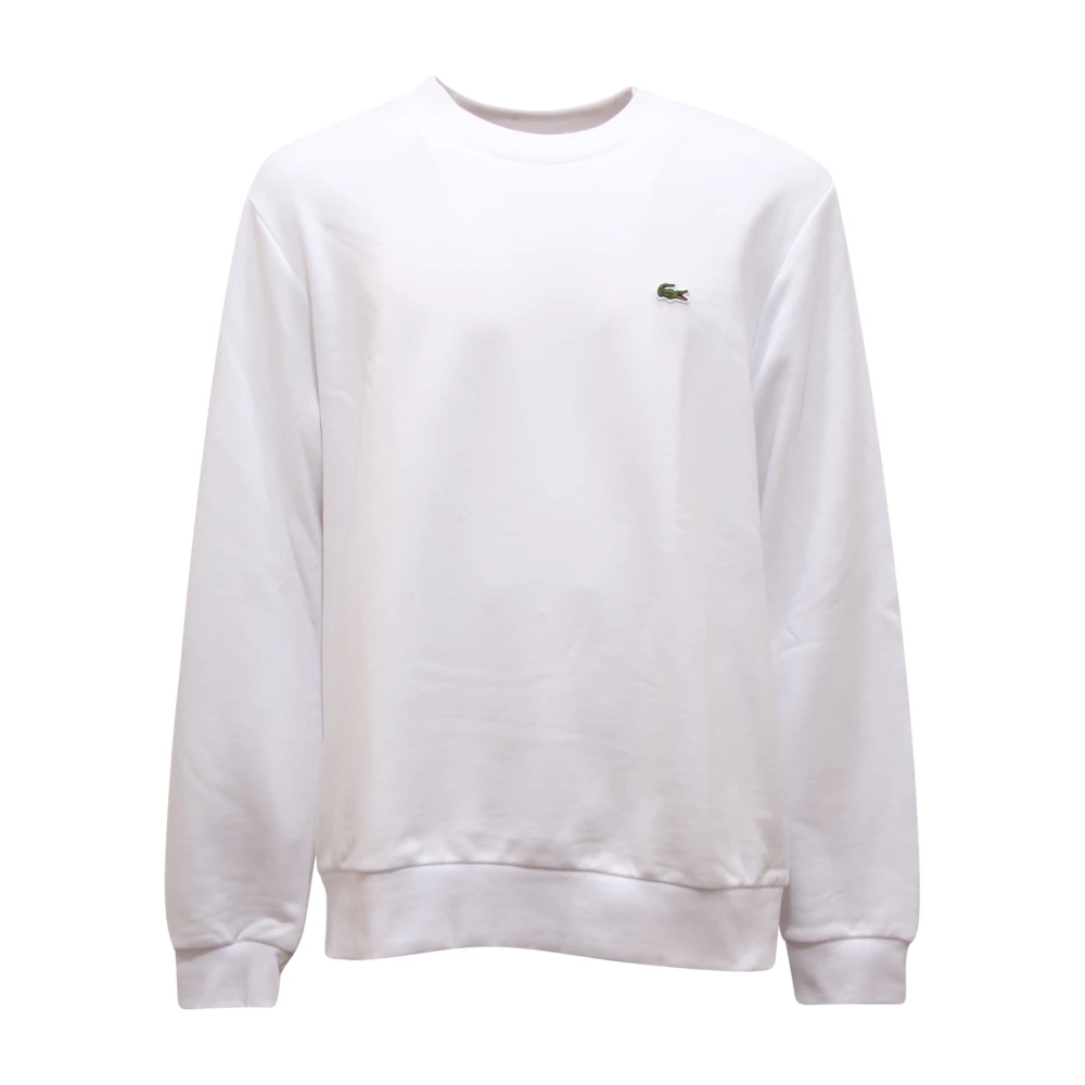 Lacoste Men's White Sweatshirts, Xl, Felpa Classic Fit Sweatshirt