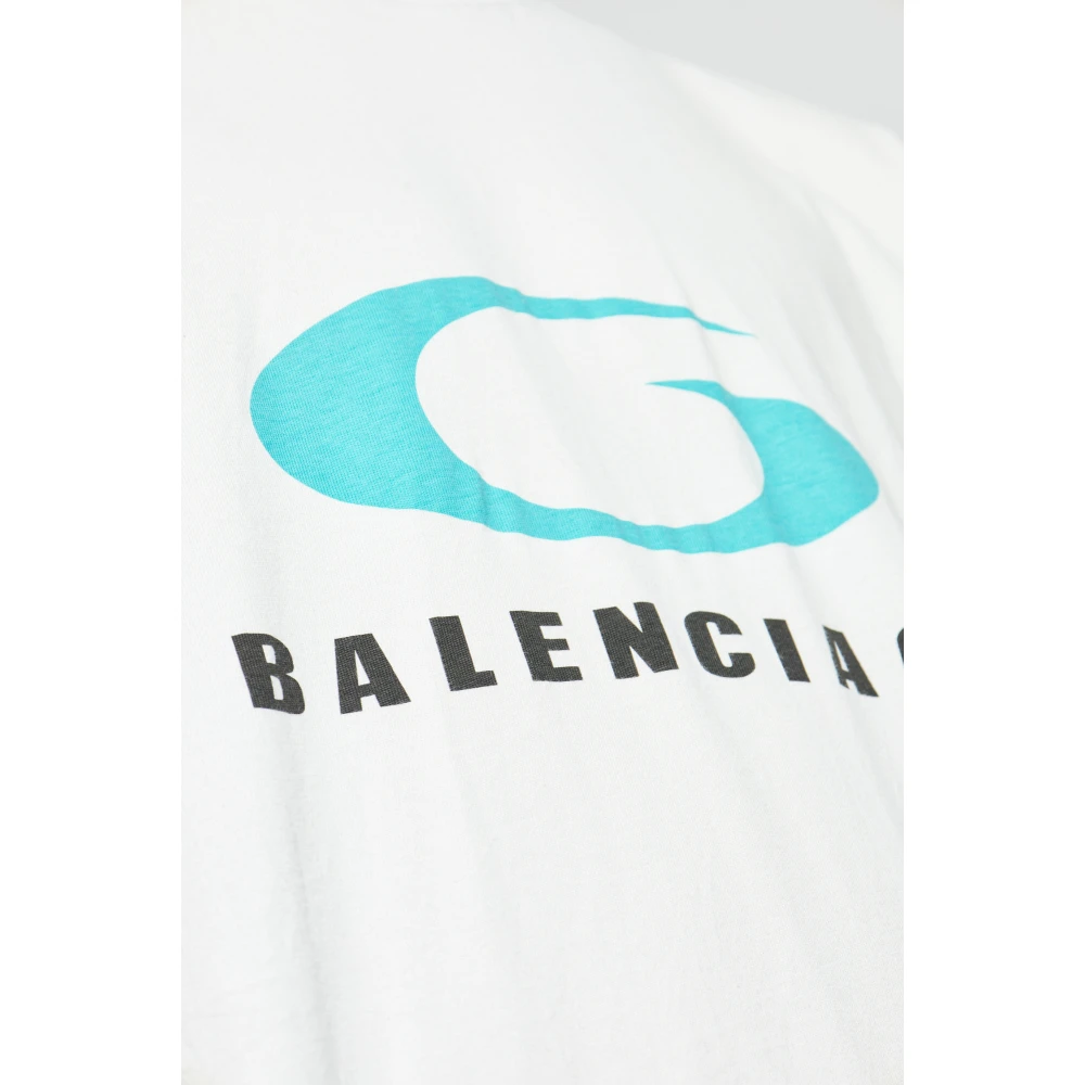 Balenciaga T-shirt met logo Gray Heren