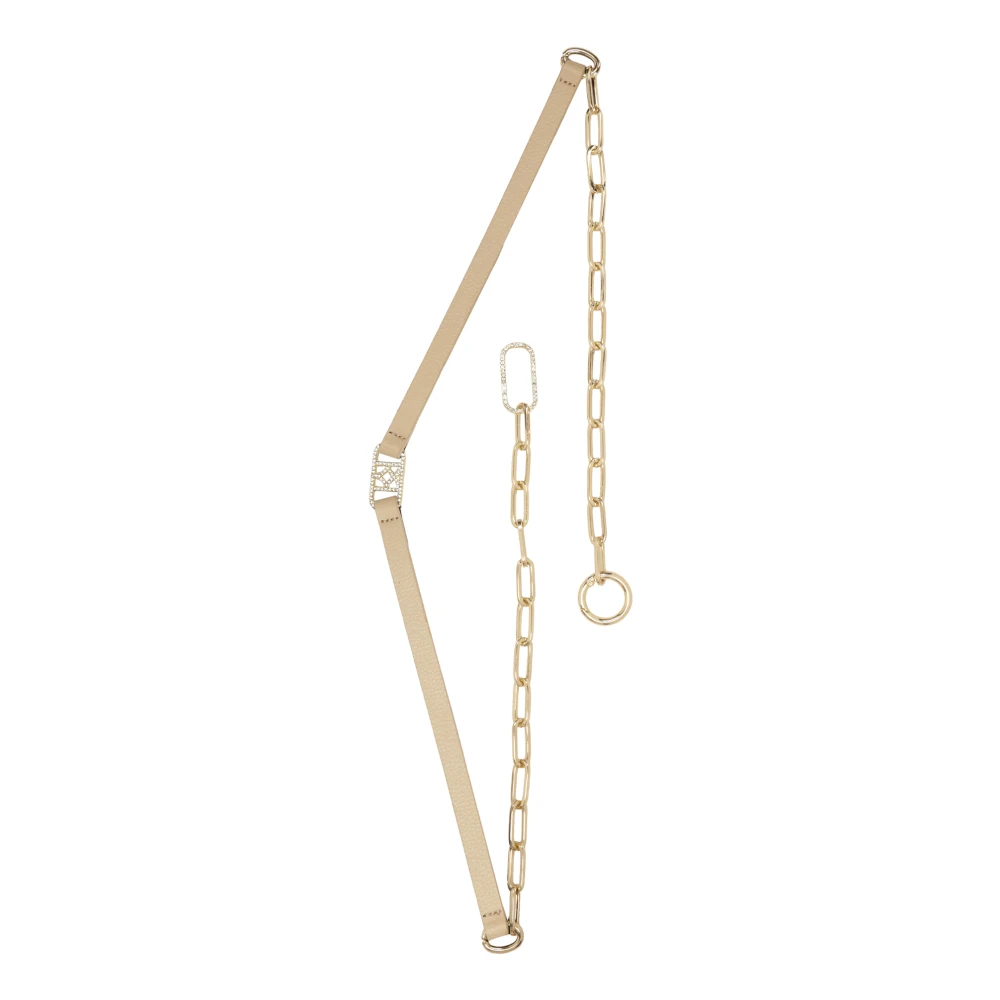 Kazar Decoratieve riem met kristallen en ketting Beige Dames