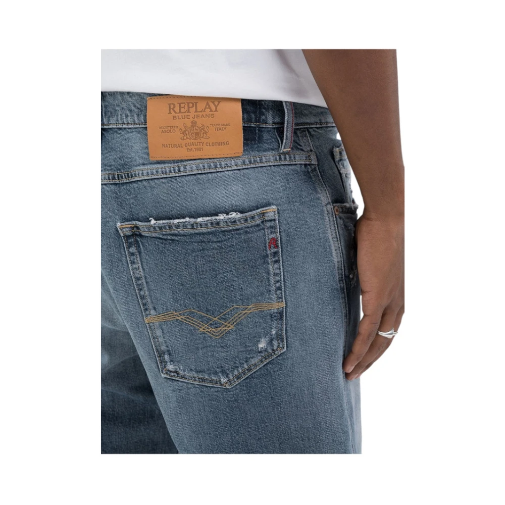 Replay Klassieke Straight Fit Denim Jeans Blue Heren