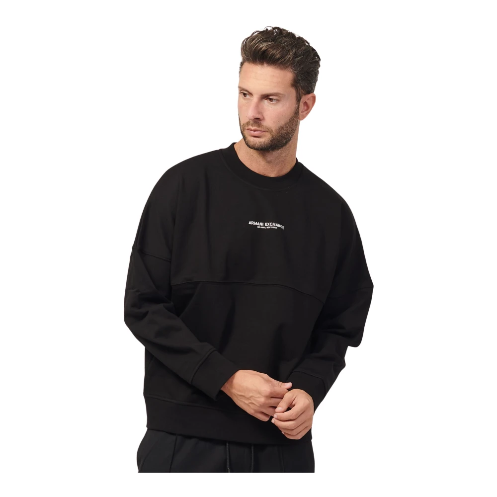 Armani Exchange Zwarte hoodie met logo Black Heren