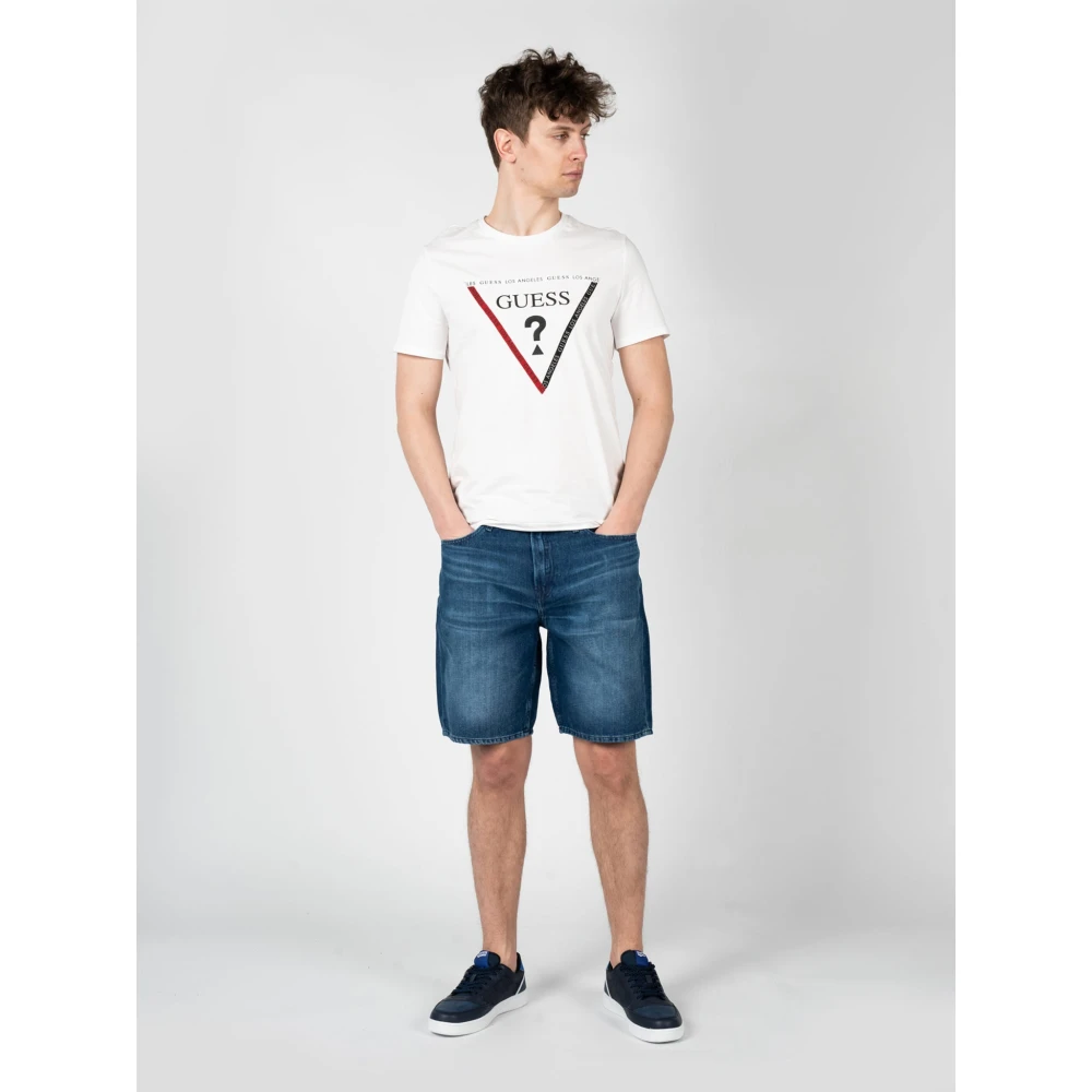 Guess Elegante Linnen Shorts Blue Heren