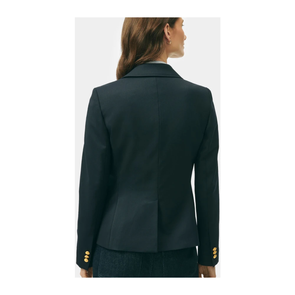 Brooks Brothers Gekropt wollen blazer Blue Dames