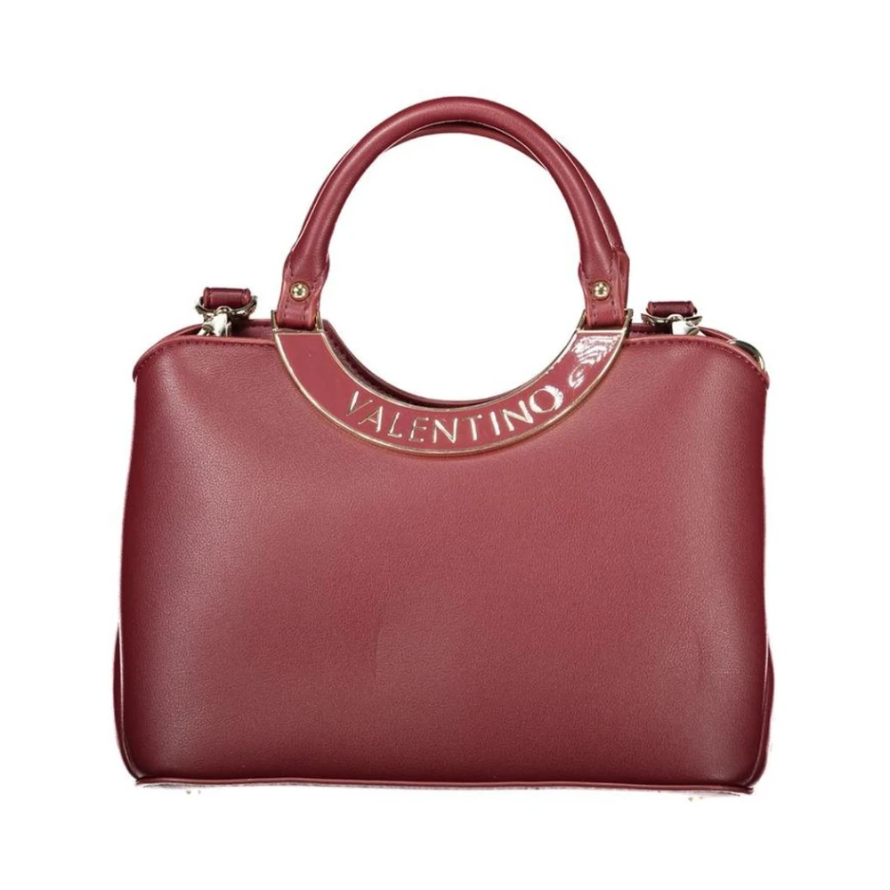 Valentino Women's Red Handbags, One Size, Polyethylene Handbag With Textu Design