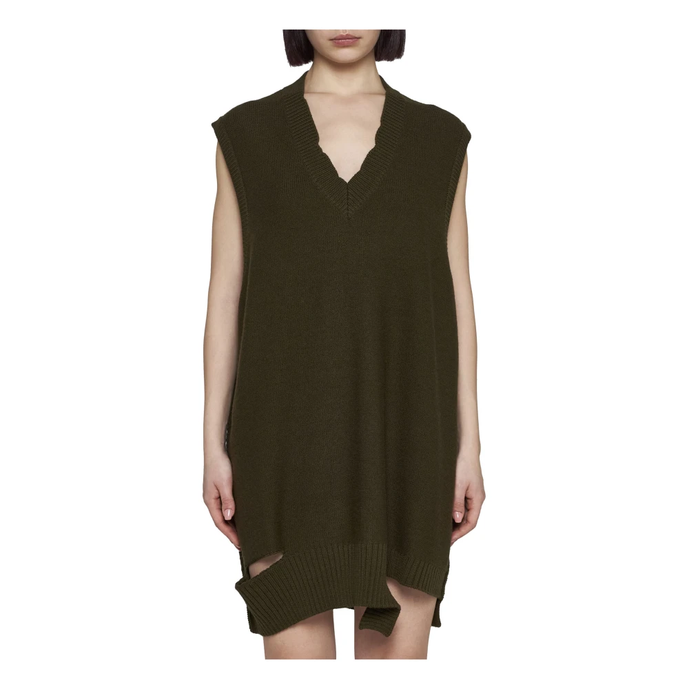 MM6 Maison Margiela Geknoopte Minidress Green Dames
