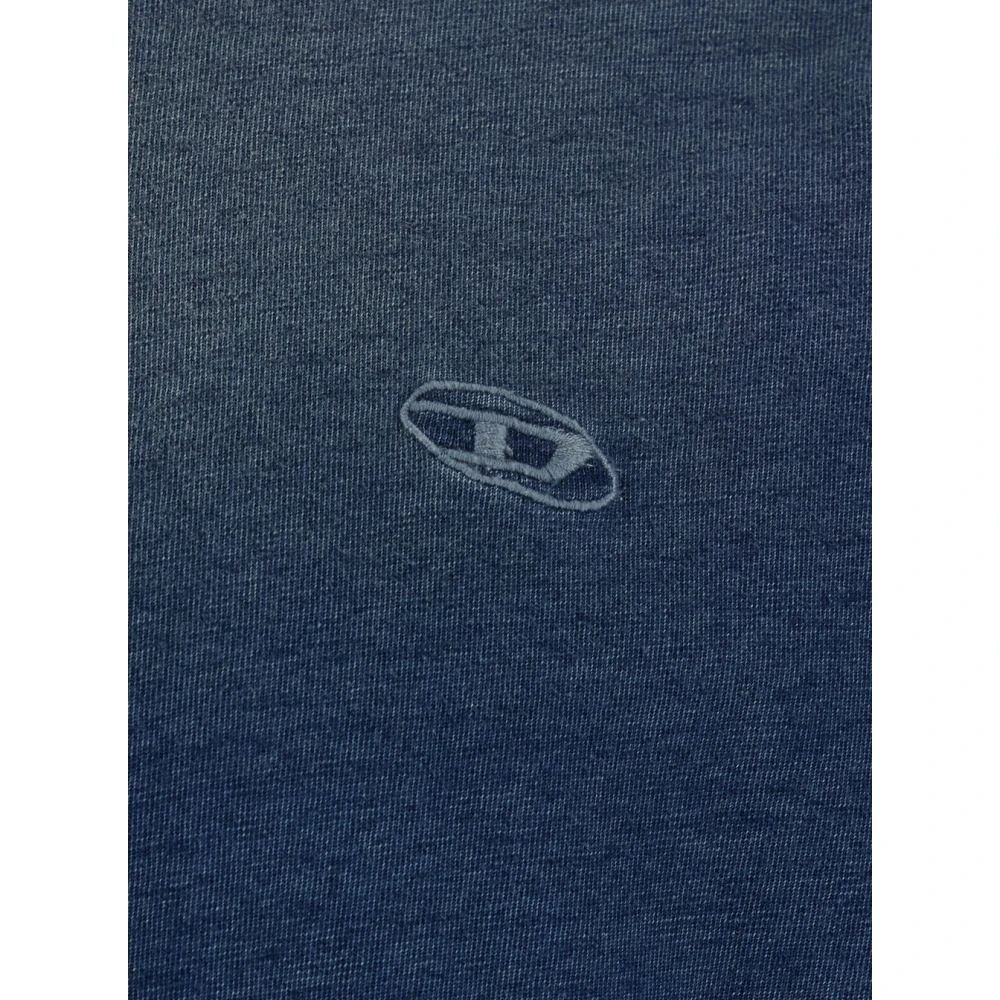 Diesel Blauw T-shirt met Ovaal D-logo Blue Heren