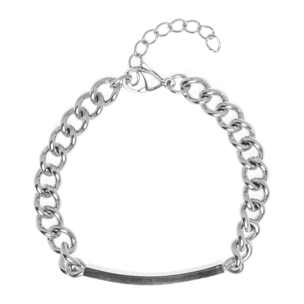 Plate Chain Bracelet Silver