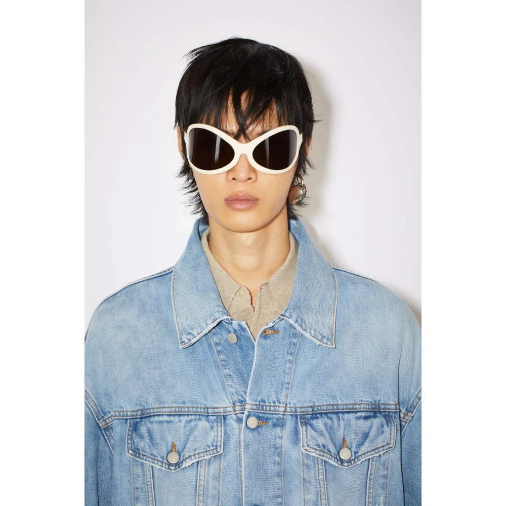 Acne Studios Blauwe Cropped Denim Jas Buitenkleding Blue Heren